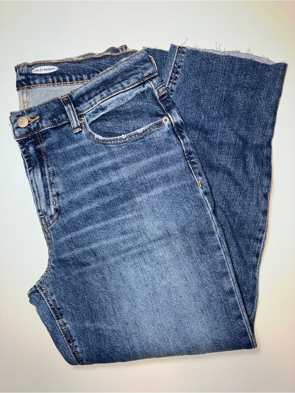 Old Navy Women’s Dark Blue Mid Rise Boyfriend D Jeans